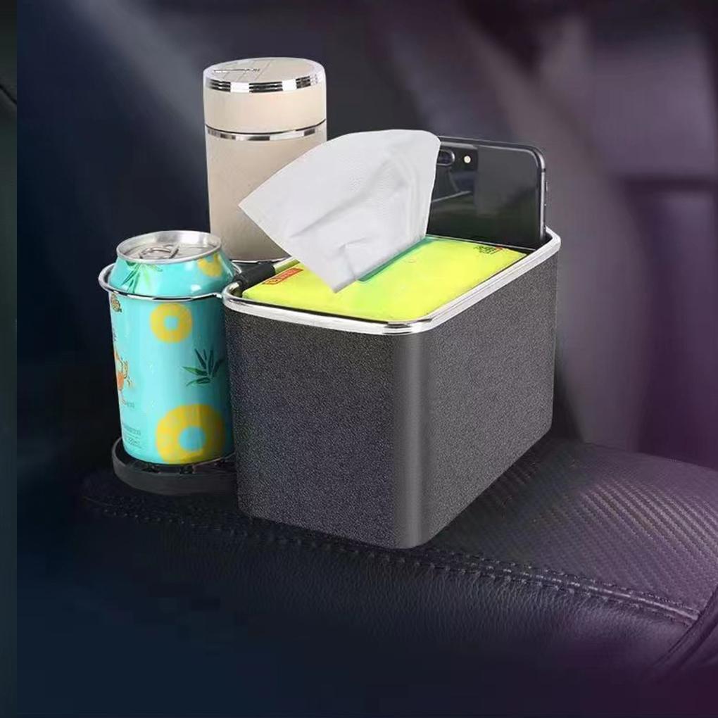 Auto Armlehnen Aufbewahrungsbox Faltbarer Wasserhalter Brieftasche Innen Khaki