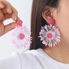 Pinkdudu Exaggerated Flower Zinc Alloy Earrings Fashion Simple Vacation Drop Earrings Women Jewelry PD2257