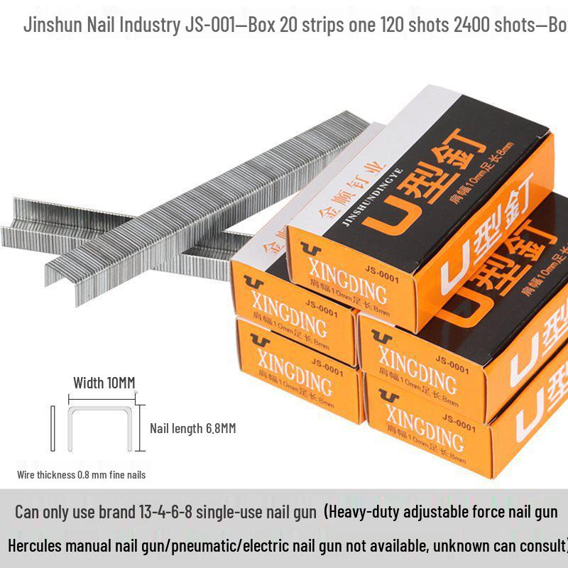 Manual U-Type Nail Gun for Spray Painting, Upholstery, and Canvas - Model 1008F