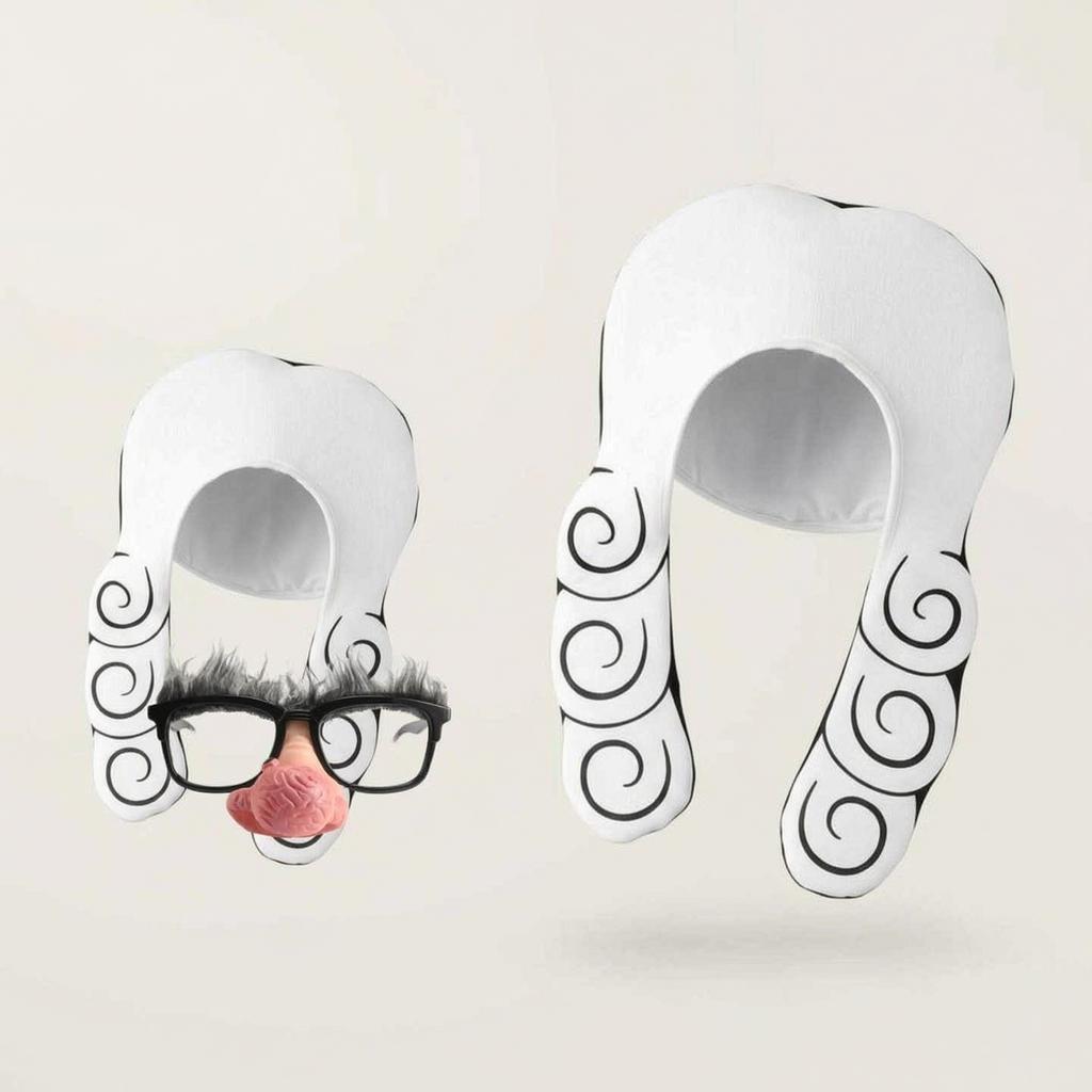 Novelty Old Man Sunglasses Funny Fancy Dress Party Photo Props Spiral Hairpiece Headpiece