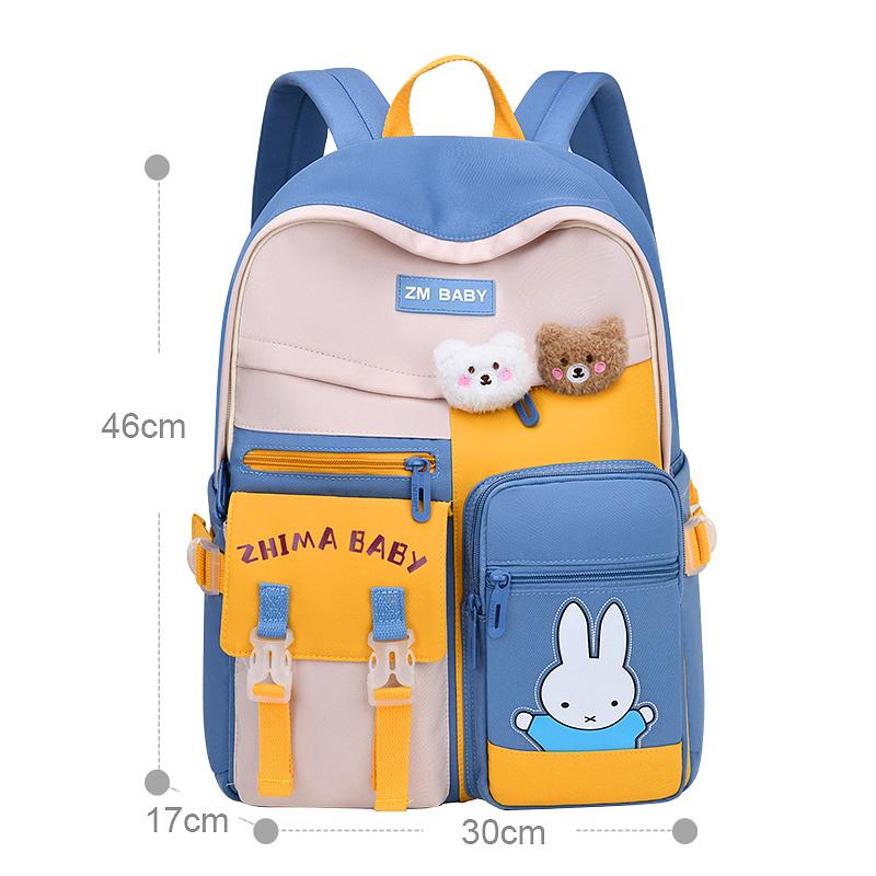 Zaino Kawaii per ragazze Harajuku Borsa da scuola carina impermeabile Distintivo con spilla Zaino in nylon da donna Libro per studenti Borse per bambini