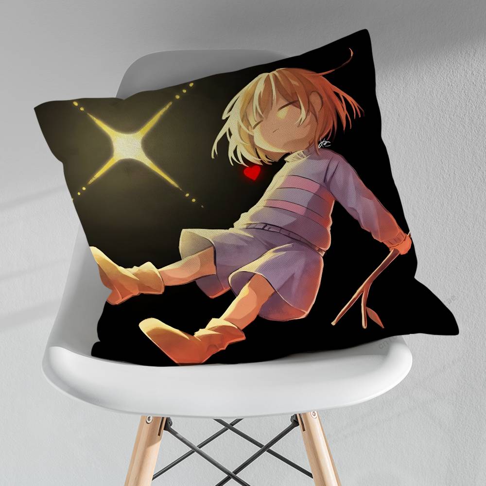 Game Frisk UUndertale Pillow Case For 30x30cm45x45cm55x55cm For Home Bedroom Decoration And Protector