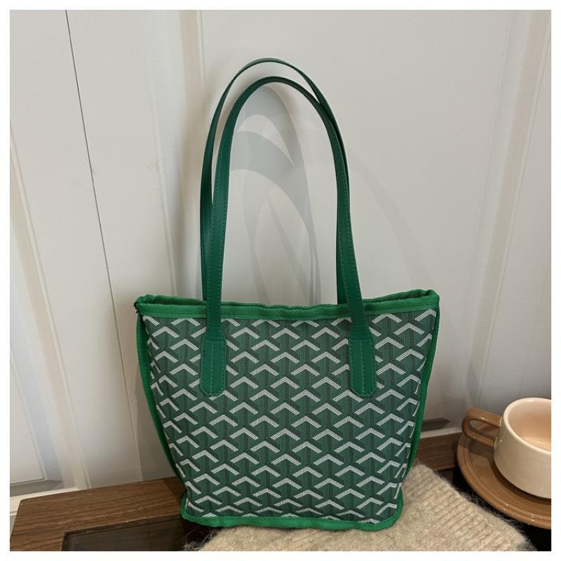 Tote Bag: Fashionable and Trendy Dog Tooth Bag, Fish Scale Design, Single-shoulder Women's Handbag