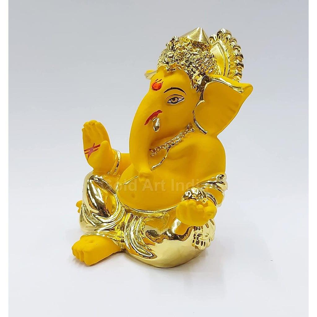 Gaddi Ganesh Idol For Car Dashboard Ganesha Murti Ganpati Idol For Home Decor Puja Lord Ganesh Statue