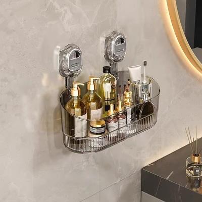 Suction Cup Storage Rack Wall-mounted Without DrillingBathroom Shower Washbasin Kitchen Storage Box