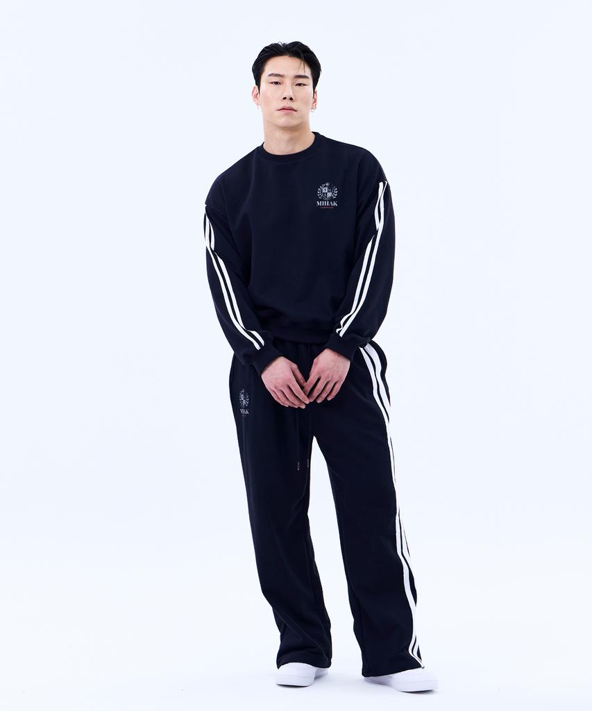 Mihag Ivy League Track Line Sweatshirt (Navy)