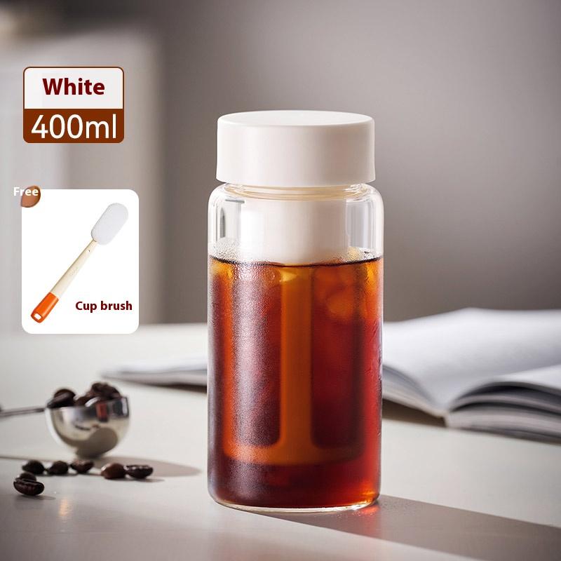 Gianxi Seal Cold Brew Kanne Kaffeetasse Tragbare Glastasse Cold Brew Wasserbecher Amerikanischer Sommer Cold Brew Becher