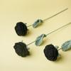 2 Stück Moderne Eleganz Simulationsblume Heimdekoration Esstisch Gestrickte Rose Einzelner Strauß Hochzeit Kunstblume