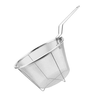 Cestello per frittura antiaderente con manico per un facile rilascio del cibo, scolapasta portatile.