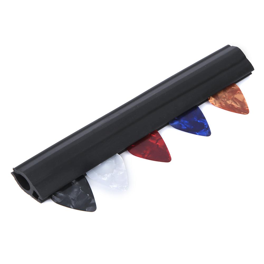 Guitar Picks Holder Clamp Clip Black Rubber 5Pcs Pickup Musical Instrument Accessories