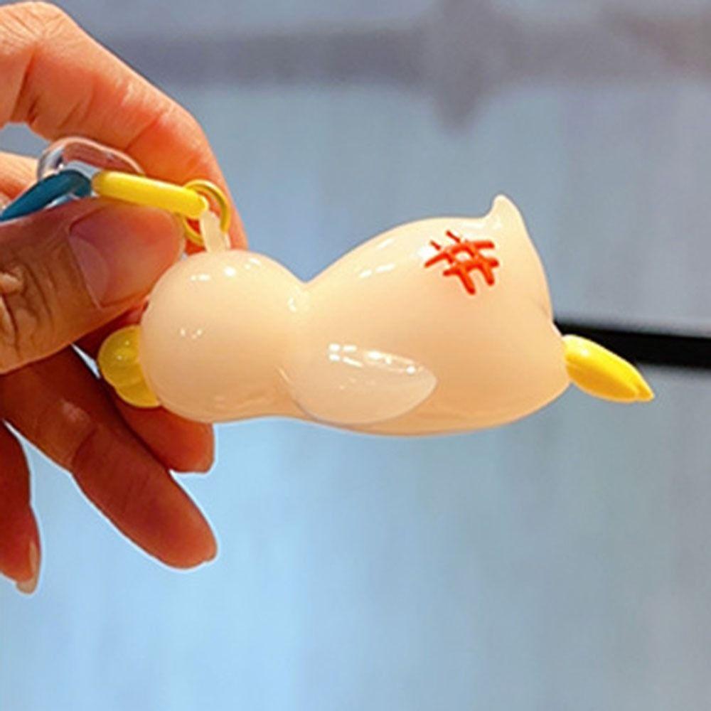 Roast Pig Color-Changing Cartoon Keychain Uv Sensitivity Bag Hanging Decoration  Small Gifts