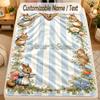 Flannel BlanketPeter Rabbit Custom Name Text Personalized Soft Warm Throw Blanket Home Decor Gift