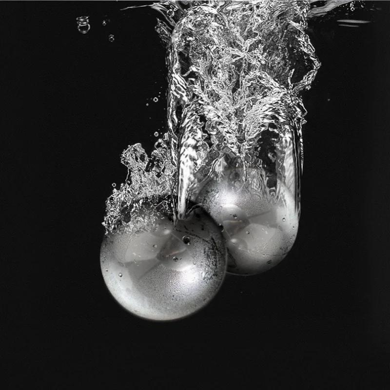 2 Stück wiederverwendbare Eisblöcke aus Edelstahl, Kühlmetall-Eiskugeln, Set mit Whisky-, Wein- und Bierkühlersteinen, Party-Bar-Werkzeugzubehör