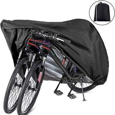 Bike Cover For 2 or 3 Bikes Outdoor Waterproof Cover Rain Sun UV Dustproof Windproof With Keyhole For Mountain Road Electric Bike