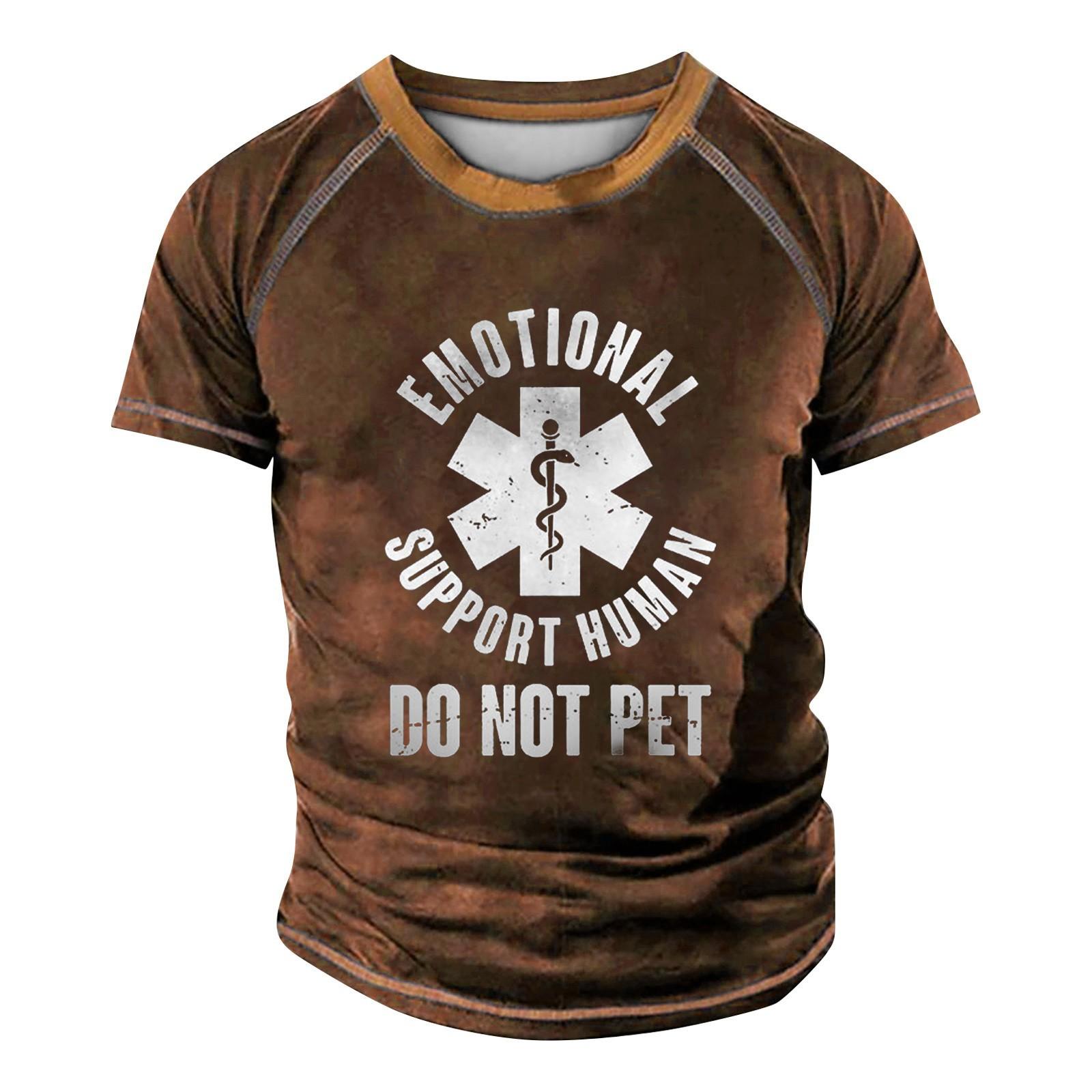 

Мужская футболка реглан в стиле ретро с коротким рукавом и круглым вырезом с буквенным принтом, топы XXXXL коричневый