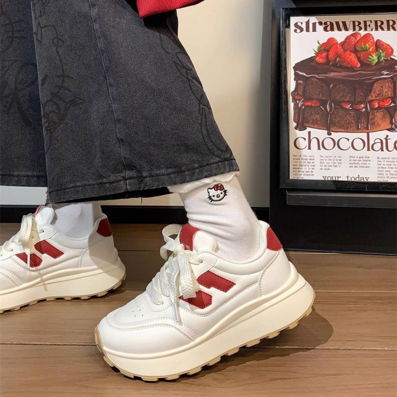 

Lightweight and breathable new dad shoes women s 2025 spring running shoes versatile and thin sports shoes casual Forrest Gump women s shoes 35 красный