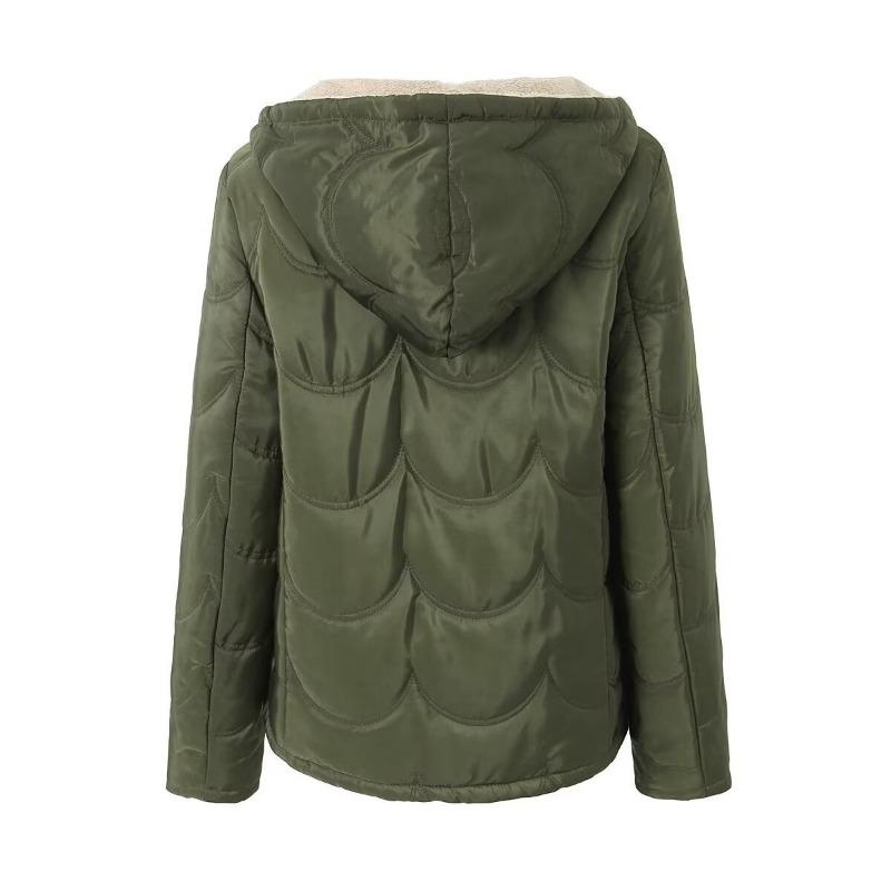 New Winter Clothing Loose and Thin Versatile Velvet Line Cotton Hooded Cotton Clothes Cotton Clothes Women's Large Size