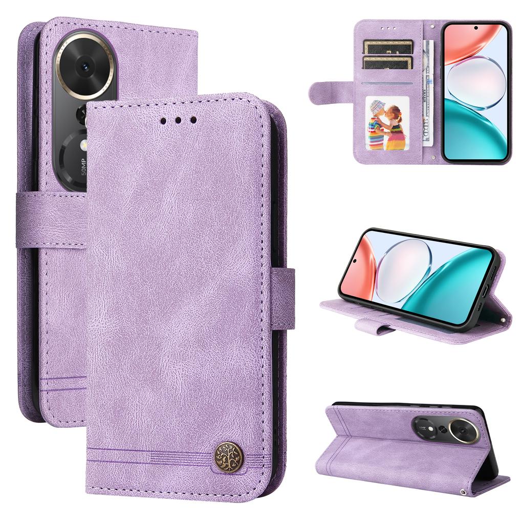 For Honor Play 70 Plus 5G Leather Wallet Cases Skin Touch Phone Cover Stand with Strap