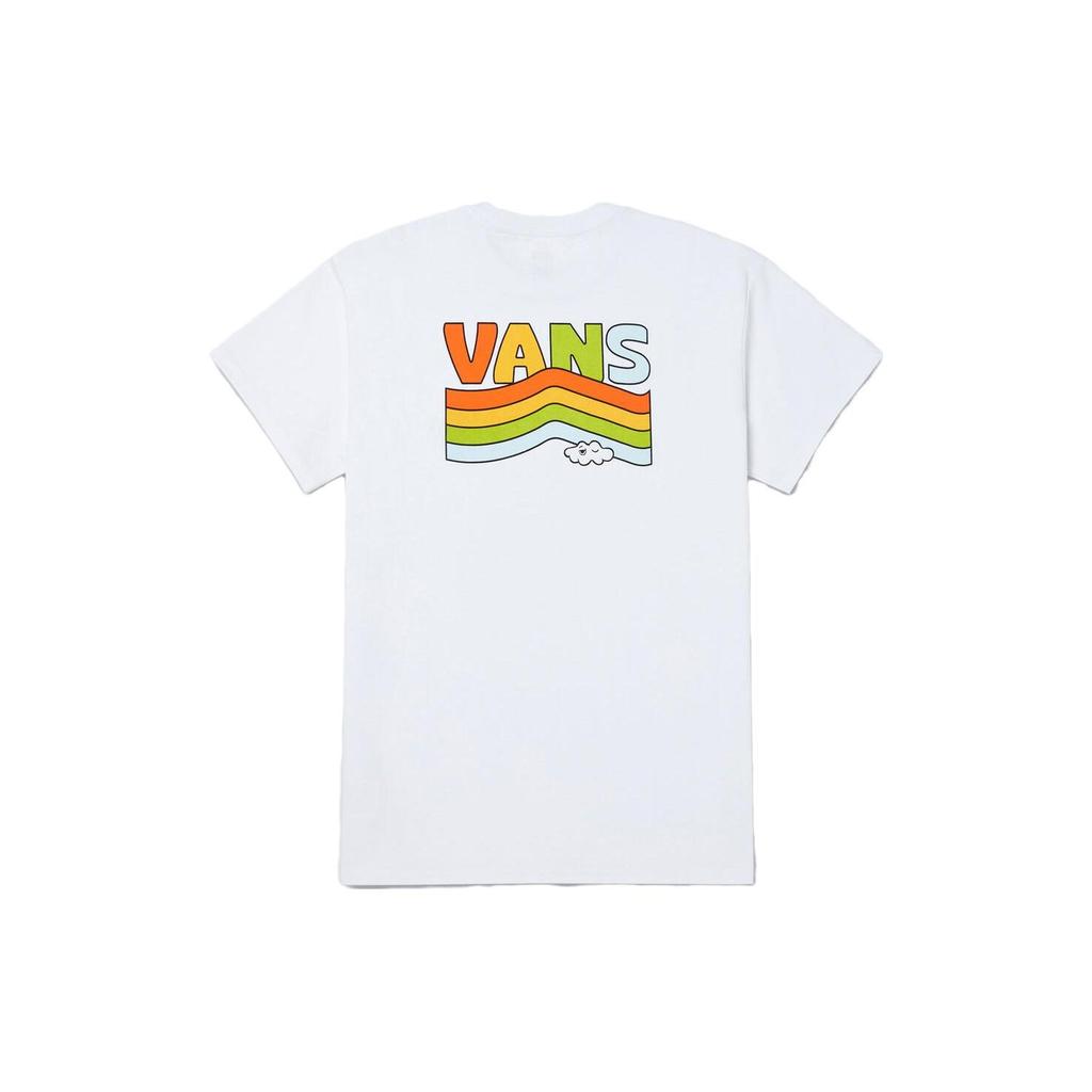 Vans Solid Color Letter Animal Pattern Short Sleeve T-Shirt Women Tops White VN000C0SWHT