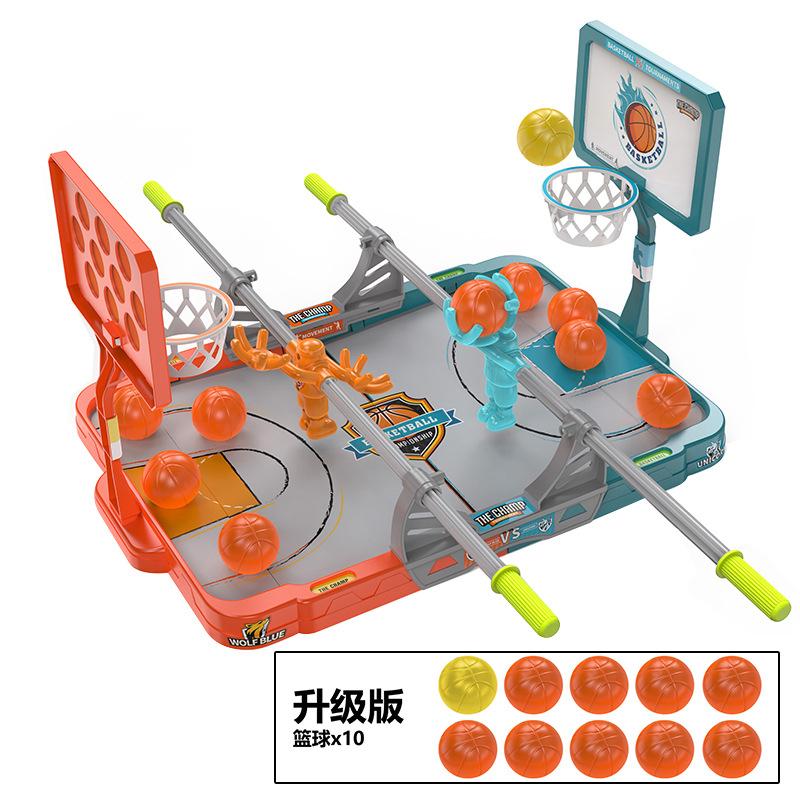 Desktop Basketball Machine Hand Fingertip Mini Basketball Hoop Parent-Child Interactive Ejection Shooting Toy Double Game Console