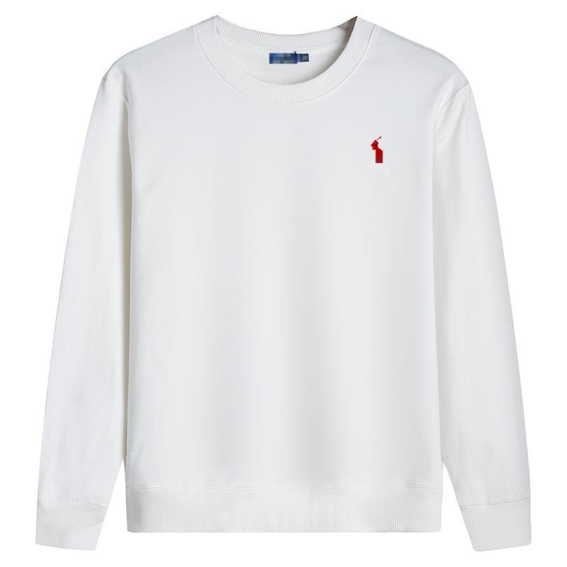 Damska bluza Raf z haftowanym koniem, z długim rękawem i okrągłym dekoltem - Sweter Top ze 100% bawełny