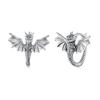Orecchini a cerchio DRAGONS in argento chiusure argento 925