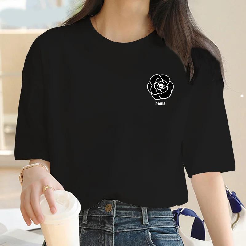 Luxury brand printed women's T-shirt  cotton street Y2KT T-shirt Summer graphic fashion women's T-shirt women's T-shirt