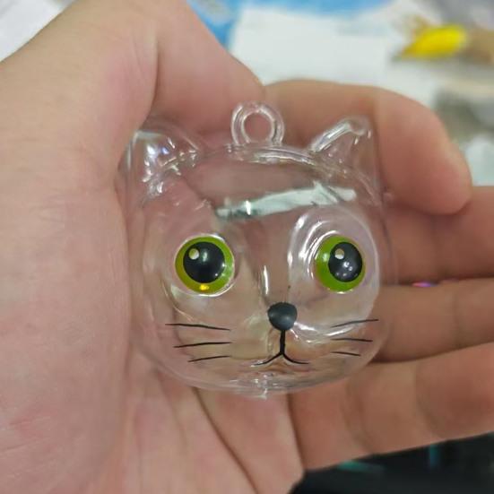 3 ks Sběratel kočičích chlupů Přívěsek Pamětní Úložná krabička na chlupy domácího mazlíčka Přívěsek na klíče Průhledná lahvička pro chlupy domácích mazlíčků Suvenýr Kroužek na klíče Dárek pro majitele koček