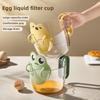 Egg Beating Cup with Handle And Filter Plate Plastic Measuring Cup for Cooking And Baking Kitchen Supplies for Egg Liquid Filtration Fruit Cleaning