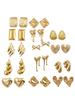 Big Stud Earrings for Women Vintage Gold Statement Chunky Stud Earrings Geometric Lightweight Gold Earring Womens Spring Jewelry