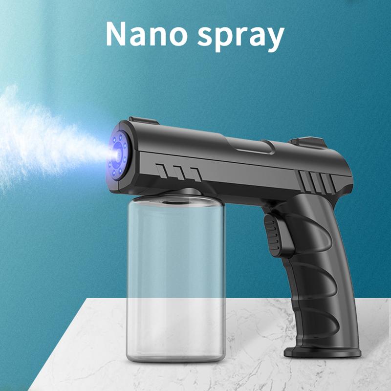 280Ml  Style Wireless Electric Sanitizer Barber Sprayer Bottle Usb Nano Blue Light Steam Spray Disinfection Gun Garden House