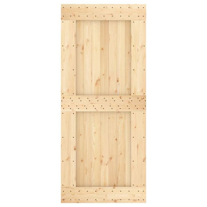 VidaXL Porte coulissante et kit de quincaillerie 90x210 cm pin massif, porte intérieure, porte de grange intérieure 3203206
