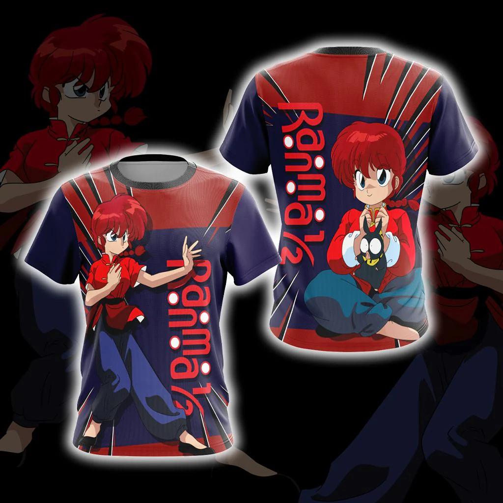 

New Anime Ranma 3D Print T-Shirts Men Women Casual Fashion Streetwear Oversized Short Sleeve Comfortable T-shirt 6XL