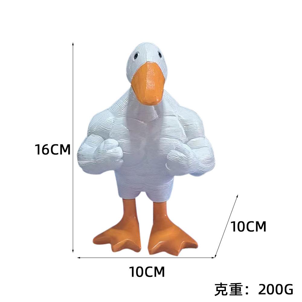 

Новый продукт Креативные поделки из смолы Статуэтка мускулистой утки Поделки из смолы Украшения для рабочего стола В наличии 10*8*16