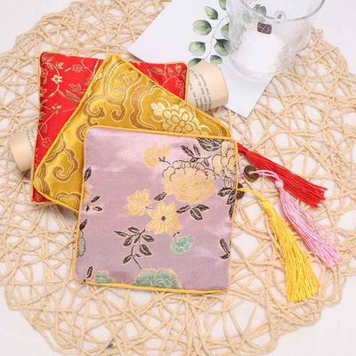 Portefeuille Quatuor Fermeture Éclair Quatuor Perles Gland Tissu d'Emballage Portefeuille Sac à Bijoux Sac à Astuces Sacs à Main