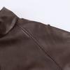 TAOP&ZA Women's New Casual Fashion Versatile Faux Leather Stand Collar Jacket 6318025