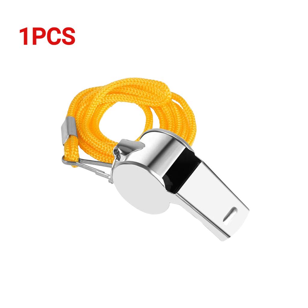 1-10PC Portable Referee Whistles with Rope Sport Rugby Metal Whistle Party Training Soccer Football Basketball Cheerleading Tool