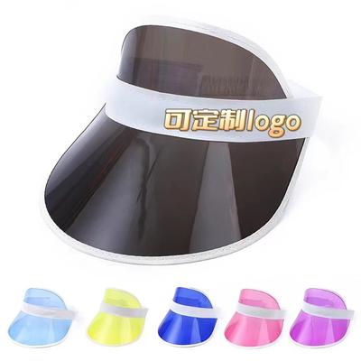 Candy Color Sun Hat Oversized Brim Running Sports Empty Top Hat Sugar Color Plastic Summer Sun Protection Hat