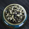 Incense Burner with Lid Hollow Top Slow Smoke Fireproof Heat Resistance Ice Crack Pattern Peaceful Mind Censer Burner Living Room Supply