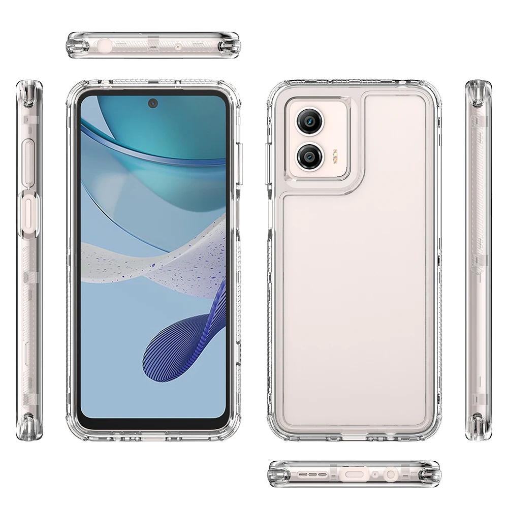 Transparent Shockproof Case for Moto G85 G84 Edge 40 Neo E13 E30 E40 G04 G13 G14 G23 G24 Power G34 G52 G53 G54 Cover Bumper