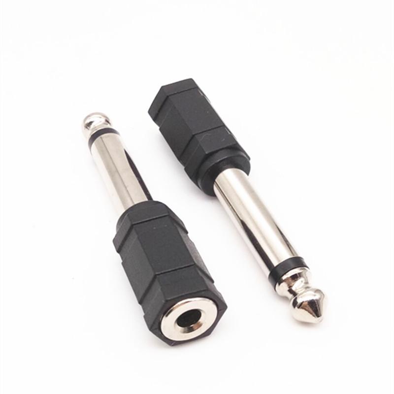 6.5mm Mono to 3.5mm Female Headphone & Microphone Audio Converter Adapter