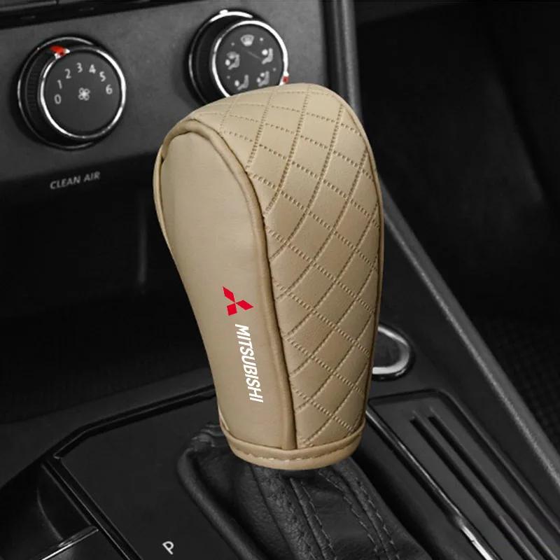 

Premium Leather Car Shift Knob & Handle Cover Non-Slip Wear-Resistant Decorative Protective for Mitsubishi ASX EVO Lancer + Cent