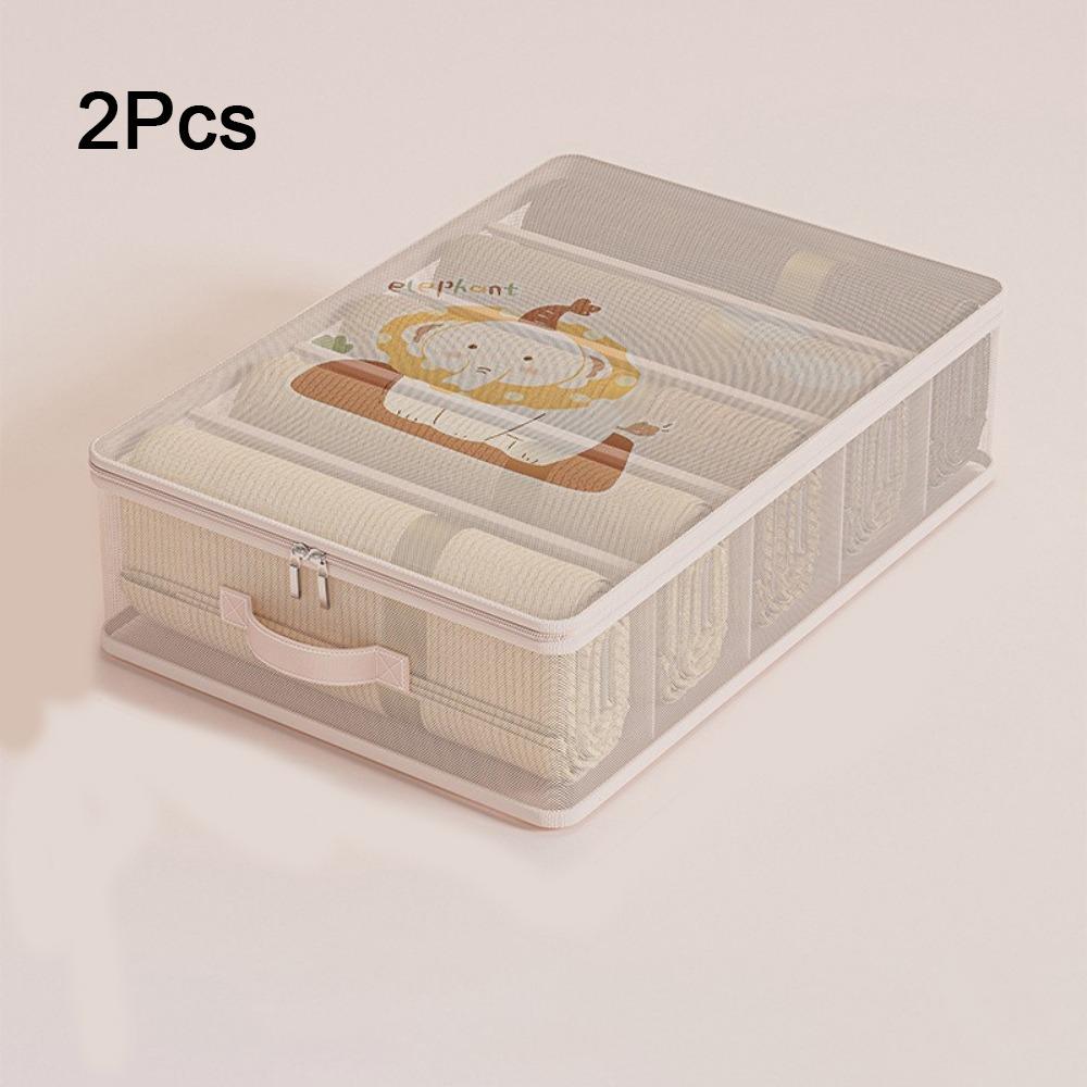 2Pcs Divided Clothes Quilt Storage Bag Large Capacity Blanket Sorting Bags Bedroom