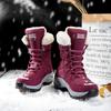 Women Plush Cotton Shoes Air Cushion Snow Boots Fashion High-top Platform Shoes Winter Warm Outdoor Boots