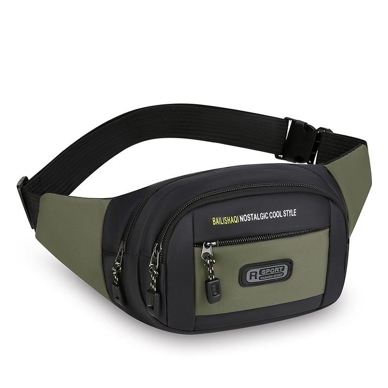 Men Women Sports Waist Bag Large Capacity Fanny Pack Multi Pocket Crossbody Chest Bag Casual Travel Running Hiking Belt Bag