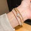 Fashion Pearl Bracelets With Rhinestones For Elegant Casual Wear