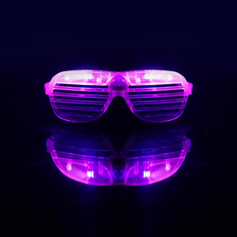 1-50 STÜCKE 6 Neonfarben Lidschatten Lampenschirm Leuchtende LED Brillen Weihnachtsfeier Mardi Gras Dekoration Partybrillen