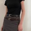 Belt Ladies Versatile Simple and Premium Bright Silver Buckle Belt Student Youth Decorative Korean Version Belt