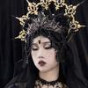 Luxury Gothic Crowns Headpiece Stage Performance Goddess Halo Headwear  Dress Accessories