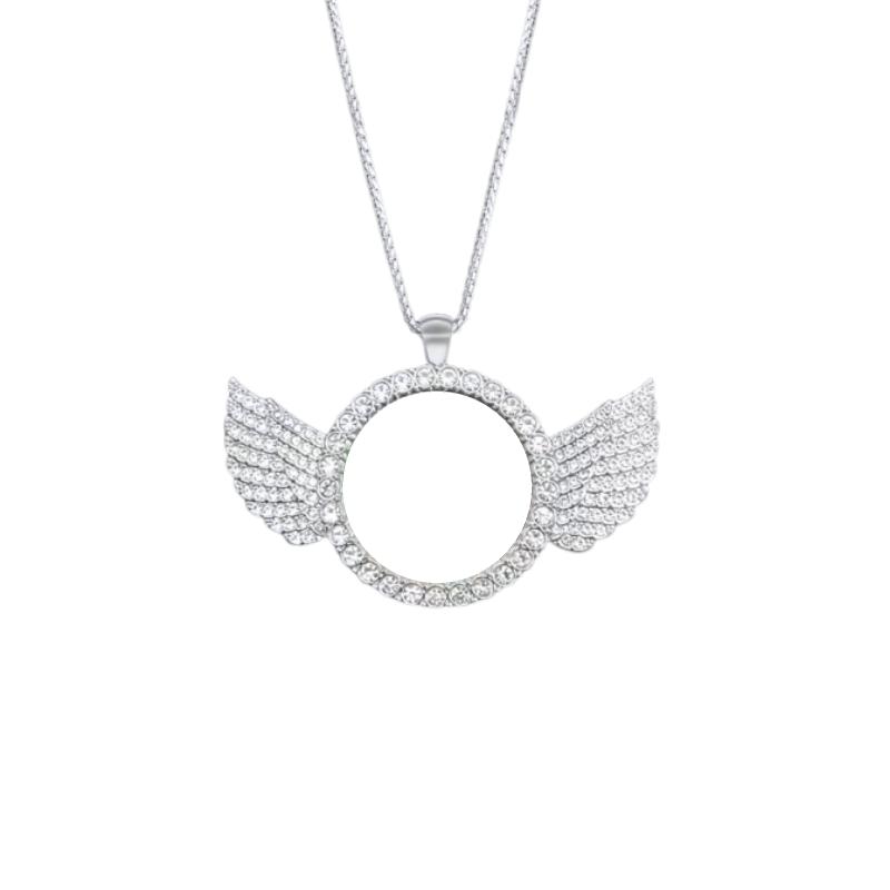 Personalised custom image wing necklace, commemorative gift, suitable for boyfriend s gift, girlfriend s gift, Father s Day gift